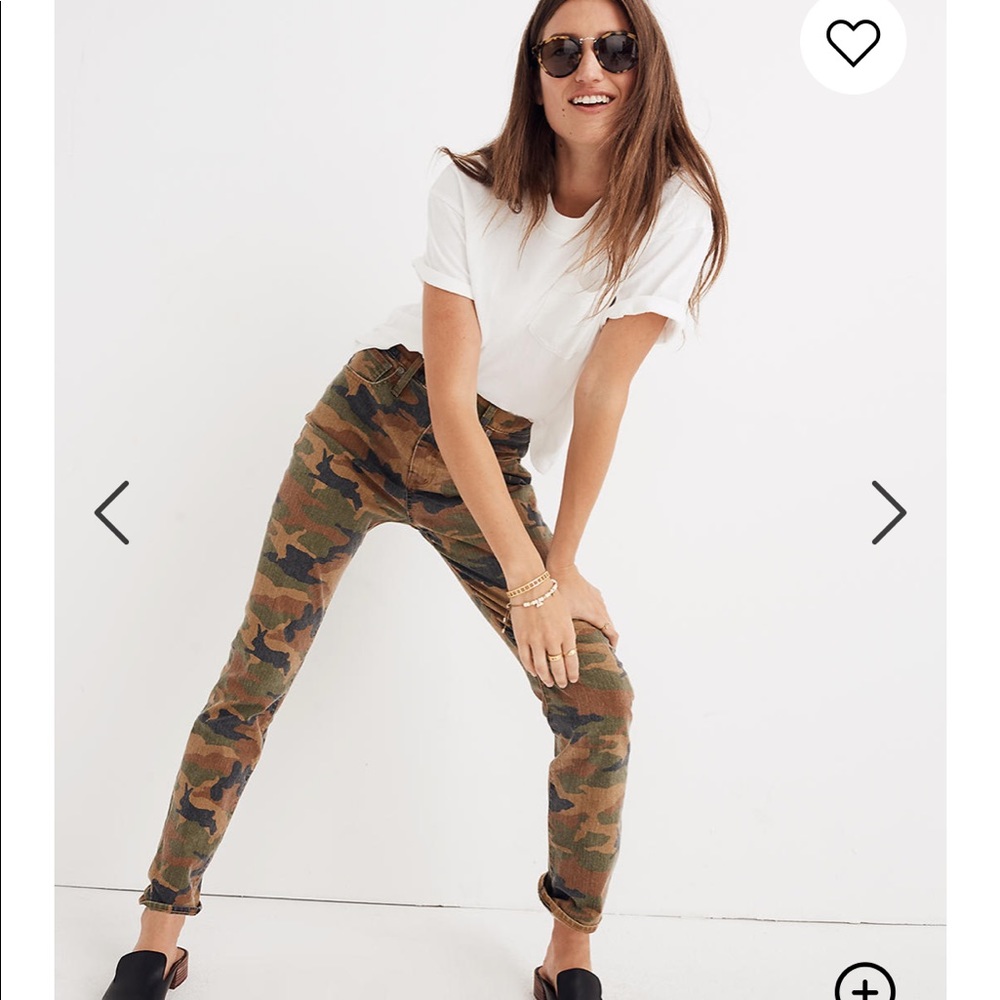 Madewell Camo Highrise slim boy jean